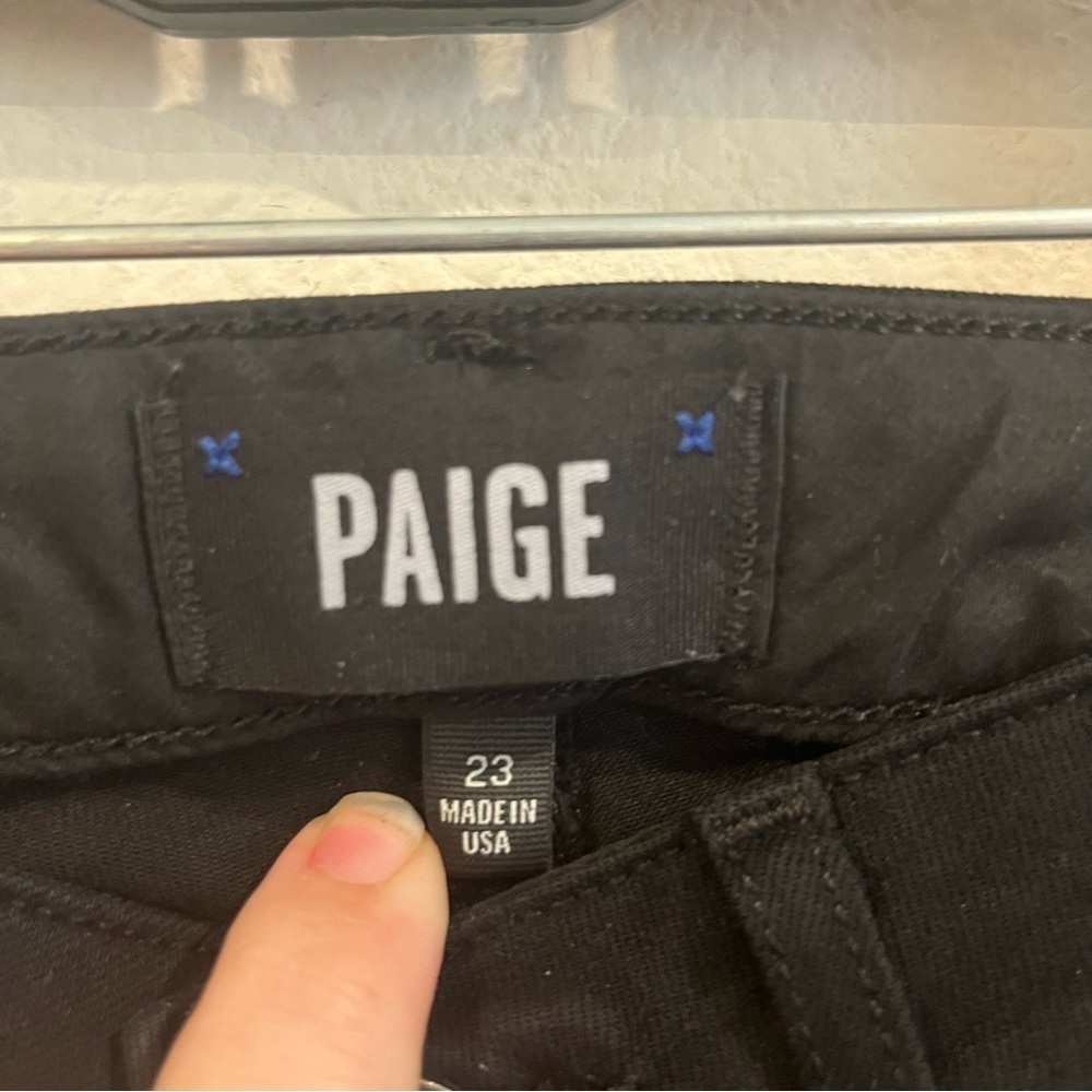 Paige denim skyline boot black shadow size 23 boot cut jeans mini flare - Picture 3 of 10